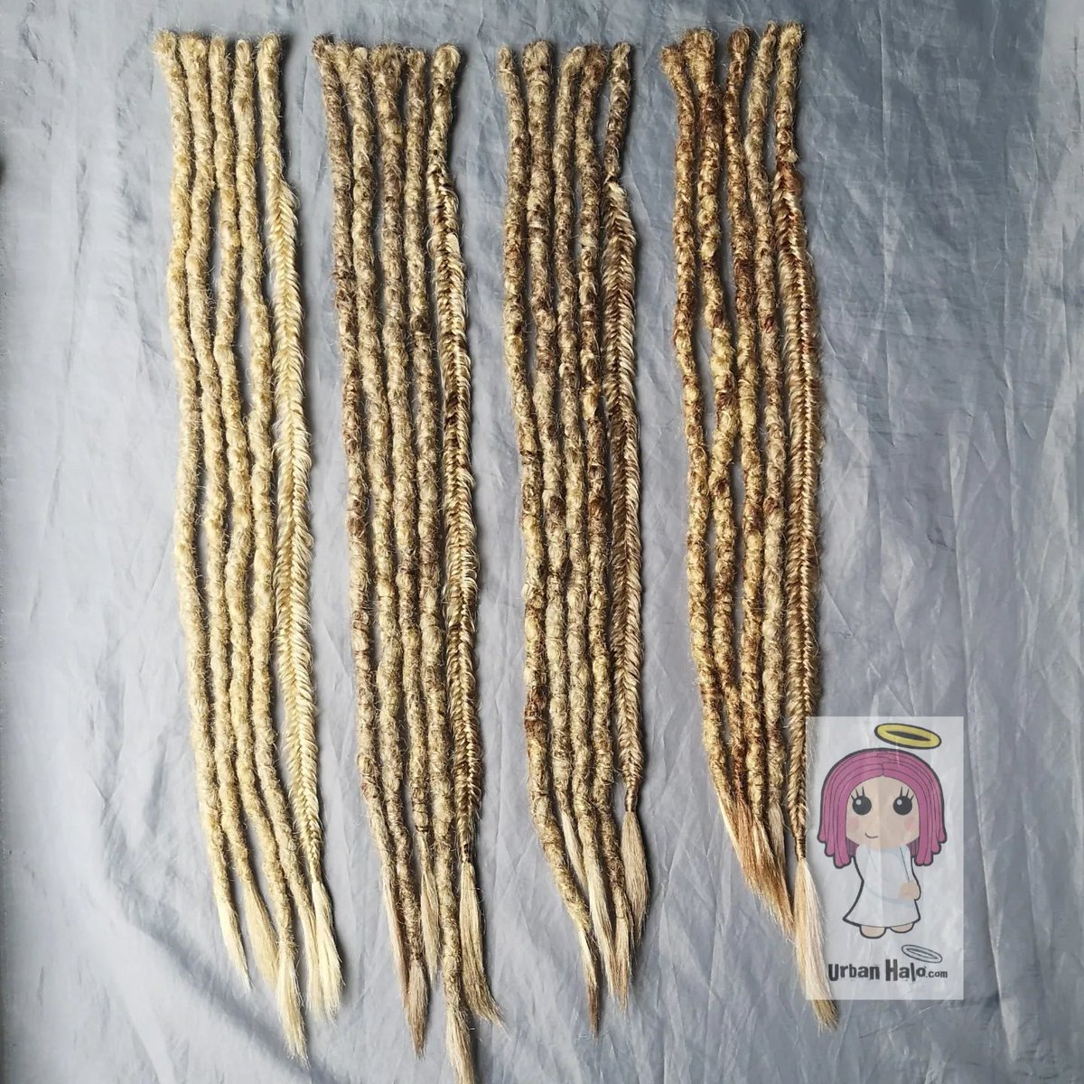 Urban_Halo's tweet photo. Fluffy fishtail braids are so popular right now!
Hannah's extra chunky set in mixed blonde shades.
β€οΈπ
#urbanhalouk #dreadlocks #dreads #fishtailbraids #customdreads #synthdreads #syntheticdreads #ukdreads #ukdreadlocks #blondedreads #longdreads #womenwithdreads https://t.co/IZezRw12TS