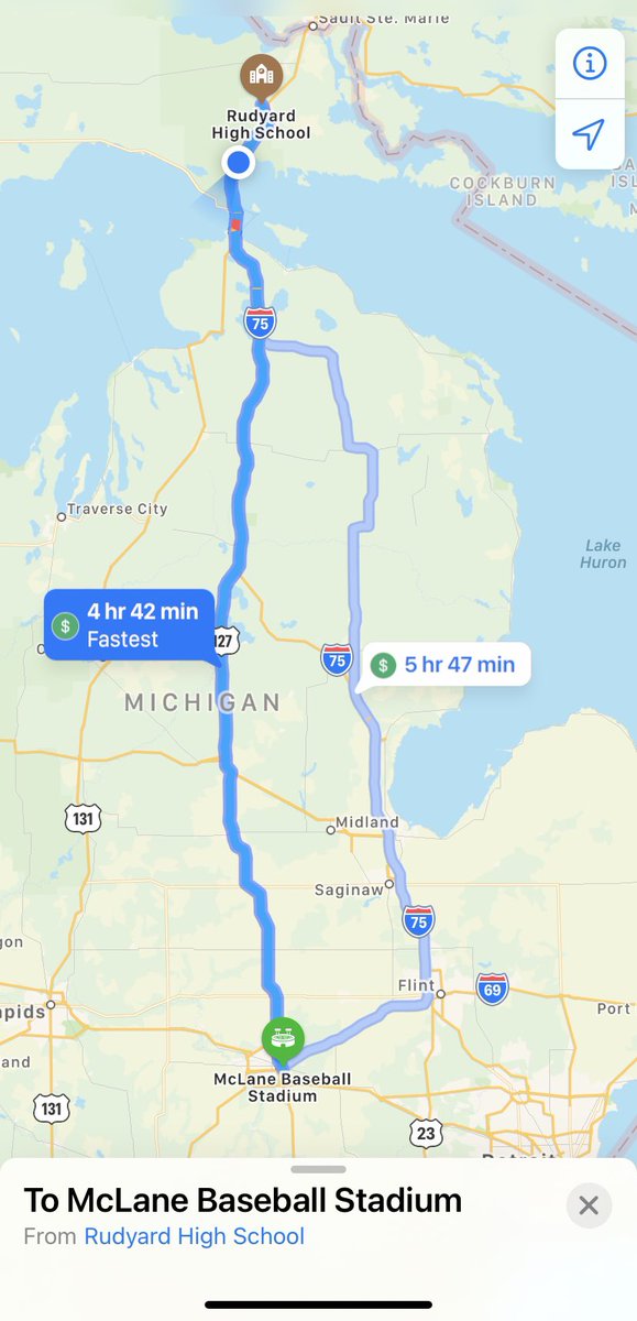 RudyardBaseball's tweet photo. We’re off! 
#MSUBound
#FinalFour https://t.co/8lmvYgbEEo