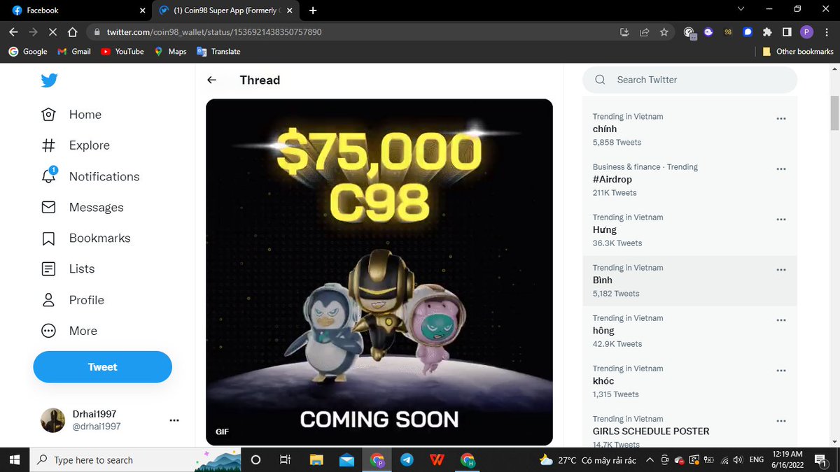 drhai1997's tweet photo. @coin98_wallet #Swap2Earn Impossible Finance, Coin98 and Hot Cross
@hoanghai333 @CZNGUYEN79 @ShaunSungg 
0xb6f94a35D867d015893D906f14693244E5B61f46 https://t.co/Tel7fXwXux