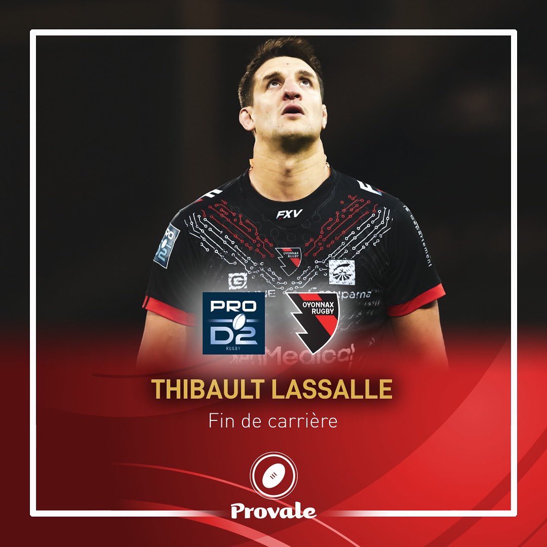 ProvaleRugby's tweet photo. Une saison de @rugbyprod2 qui prend fin, une nouvelle vie qui commence. ✨
Félicitations à tous pour vos carrières. 👏
Provale vous souhaite plein de réussite pour la suite. ⚡

🔸 À @OyonnaxRugby depuis : 
🔹 2012, Valentin Ursache
🔹 2019, Thibault Lassalle https://t.co/SdSeYdqLgf