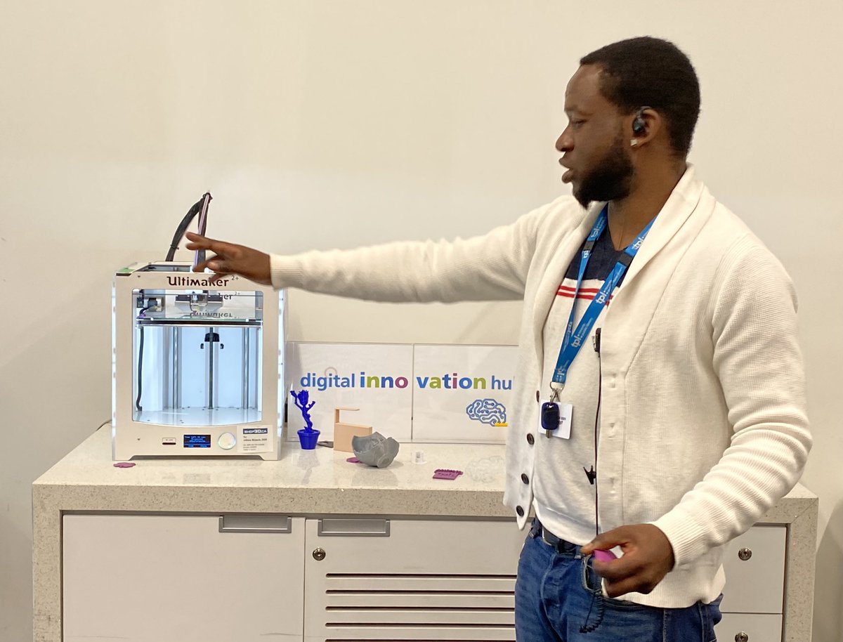 MsGordon206's tweet photo. Grade 4 @BeaumondeBHJMS had an amazing trip this morning to our local public library @TPLAlbion to learn about the Summer Reading Program and 3D printers at the Digital Innovation Hub. https://t.co/vyP5RUMDvw
