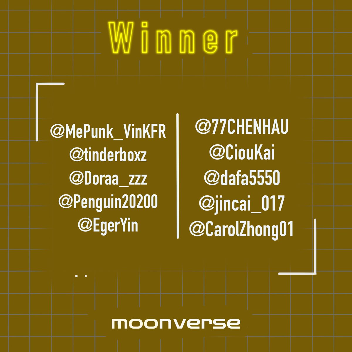 Congratulation to the winners!

Please make your way to the Headquarter (discord) and open a ticket.

For more, please join our Discord
discord.gg/AbdeDFRkWR

#NFTGiveaway #Metaverse #Giveaway #Airdrop #web3