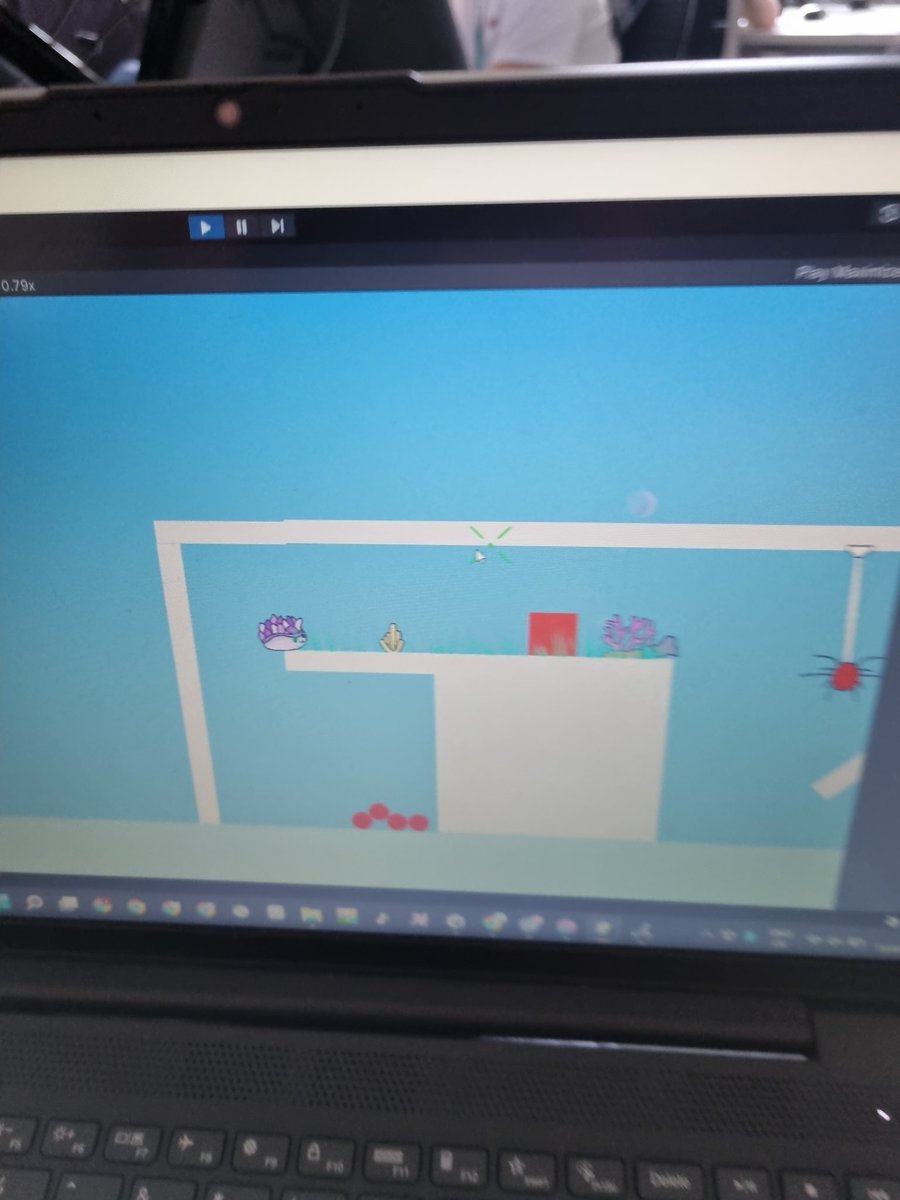 BarryHindmarsh's tweet photo. Another day of Riverside Games Jam with @DoubleElevenLtd thanks to some of the devs for coming to give feedback to the students on the great theme of Upside Down or Inside Out #RiversideGamesJam22 https://t.co/Ml7noBtxxA