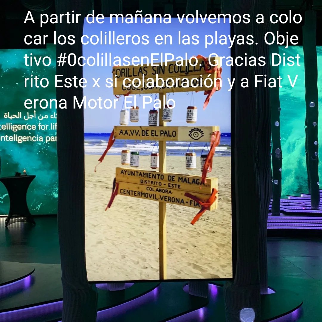 aavvelpalo's tweet photo. #0colillasenElPalo mañana sembramos (nunca mejor dicho) nuestras playas con colilleros artesanales que hicieron voluntari@s de la @aavvelpalo #orillassincolillas Gracias @malaga_este esta foto es de la Expo Dubai. Cuidemos nuestras playas!!! https://t.co/loaN6fkxl4