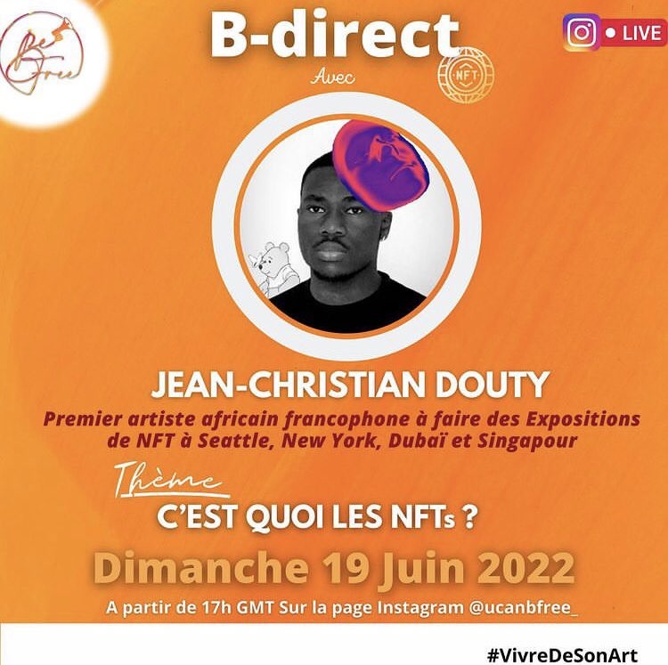 crisdmadeit's tweet photo. Je suis invité au live de "ucanbefree" sur Instagram ce dimanche pour parler de NFT et d’innovations✨🦋 https://t.co/r8GN2iPnc0