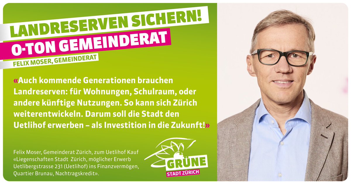 GrueneZuerich's tweet photo. Die Grüne Fraktion im #grzh hat sich intensiv und kritisch mit dem Uetlihof-Geschäft auseinandergesetzt. Eine grosse Mehrheit der Grünen stimmt ja und will, dass der Stadtrat mitbieten kann. 
https://t.co/Si5SZJ1Xrf https://t.co/jhB7N5giVU