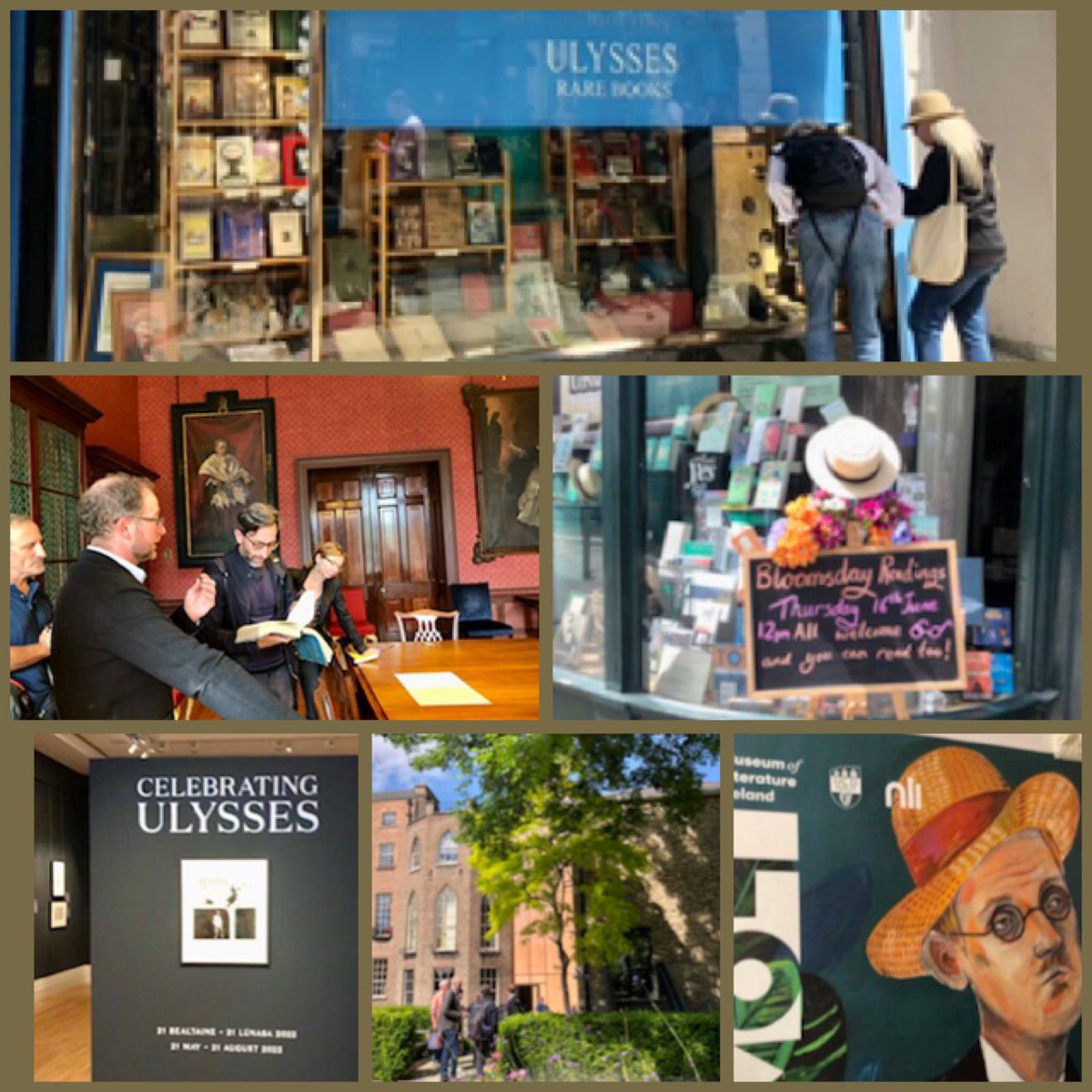 The countdown to #Bloomsday is on in #Dublin 💙 Great visiting @MoLI_Museum @NGIreland with int’l media today #LoveDublin