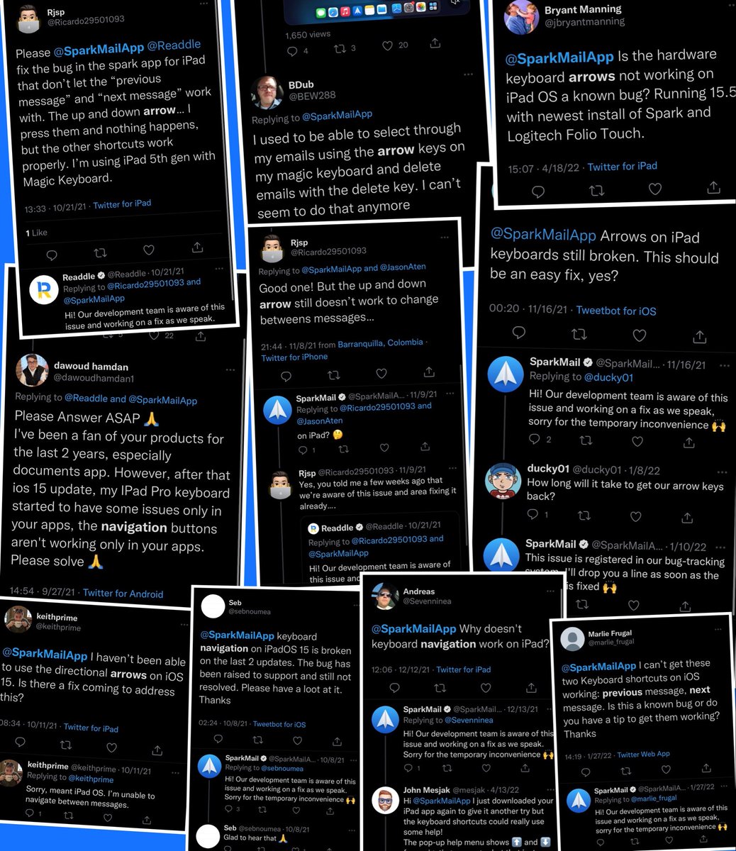 doctorrrT's tweet photo. @Readdle Thanks for the quick answer!

Here are some tweets I found reporting the issue in the last 8-9 months. https://t.co/Y37aSk3g4G