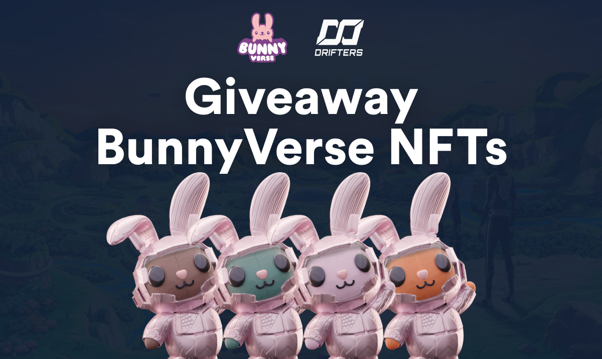 bunnyverse_egld's tweet photo. 🐰🥕BunnyVerse x Drifters ♾️

1/ Here are the instructions to allow you to maybe welcome one of our bunnies in your team !

To celebrate our collaboration with @drifters_nft we're doing a #giveaway ! Only for Drifters holders !

#NFTGiveaway #ElrondGiveaway #NFTs #ElrondNFTs https://t.co/jQCR5KkbYF