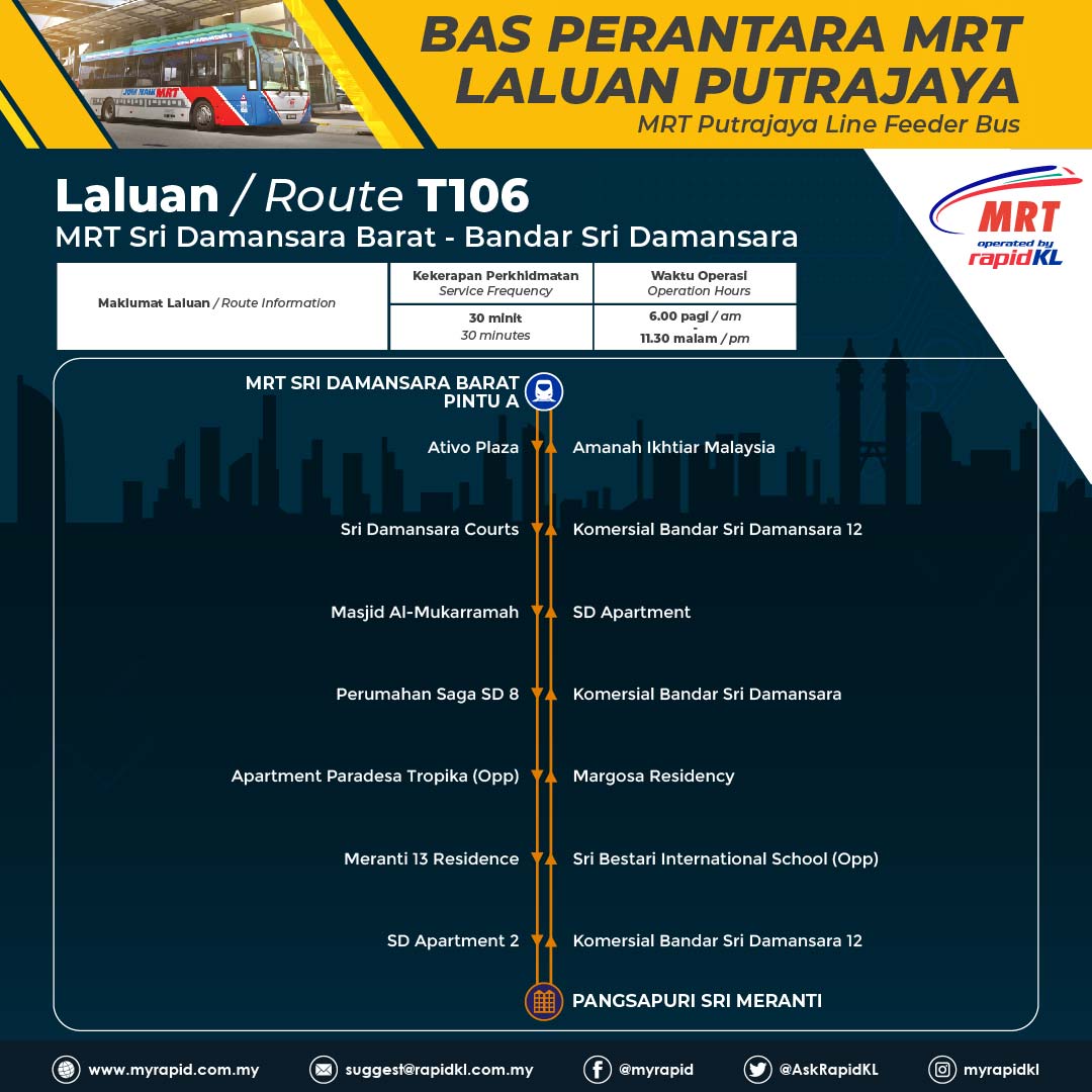 myrapidkl's tweet photo. Mulai 16 Jun 2022, perjalanan anda kini lebih luas dgn perkhidmatan bas perantara MRT Laluan Putrajaya.
Perkhidmatan bas perantara akan mula beroperasi pada jam 3.00 ptg.
Jangan lepaskan peluang untuk mencuba perkhidmatan bas perantara ini.
#RapidKL
#JOMNAIKMRT
#PYLINEPHASE1 https://t.co/oyVX1N5yVH