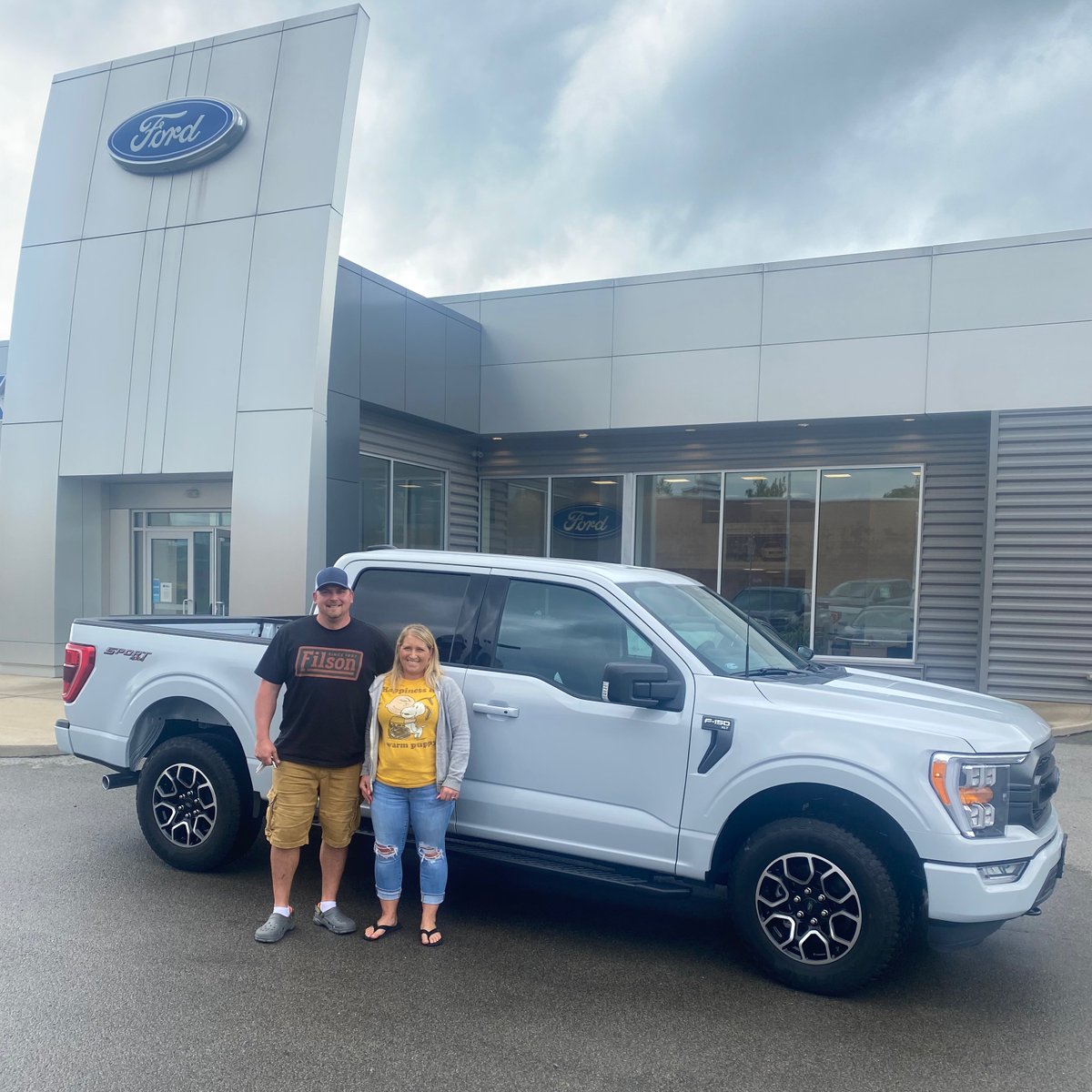 Michael and Jennifer with their new 2022 Ford F-150! Thank you for being such wonderful loyal customers. We always appreciate your business. #FordF150 #TruckMonth #FamousFord