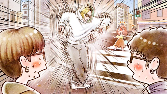 先ほど関東地区で放送されたテレビ朝日「BREAKOUT」で描いたイラスト。信号待ちで激しく踊る学芸大青春・蓮さん。
陽介さんがお世話になった警察官を呼んで公園ライブする学芸大青春。楽しく描けました。ありがとうございました #学芸大青春   #BREAKOUT_TV 