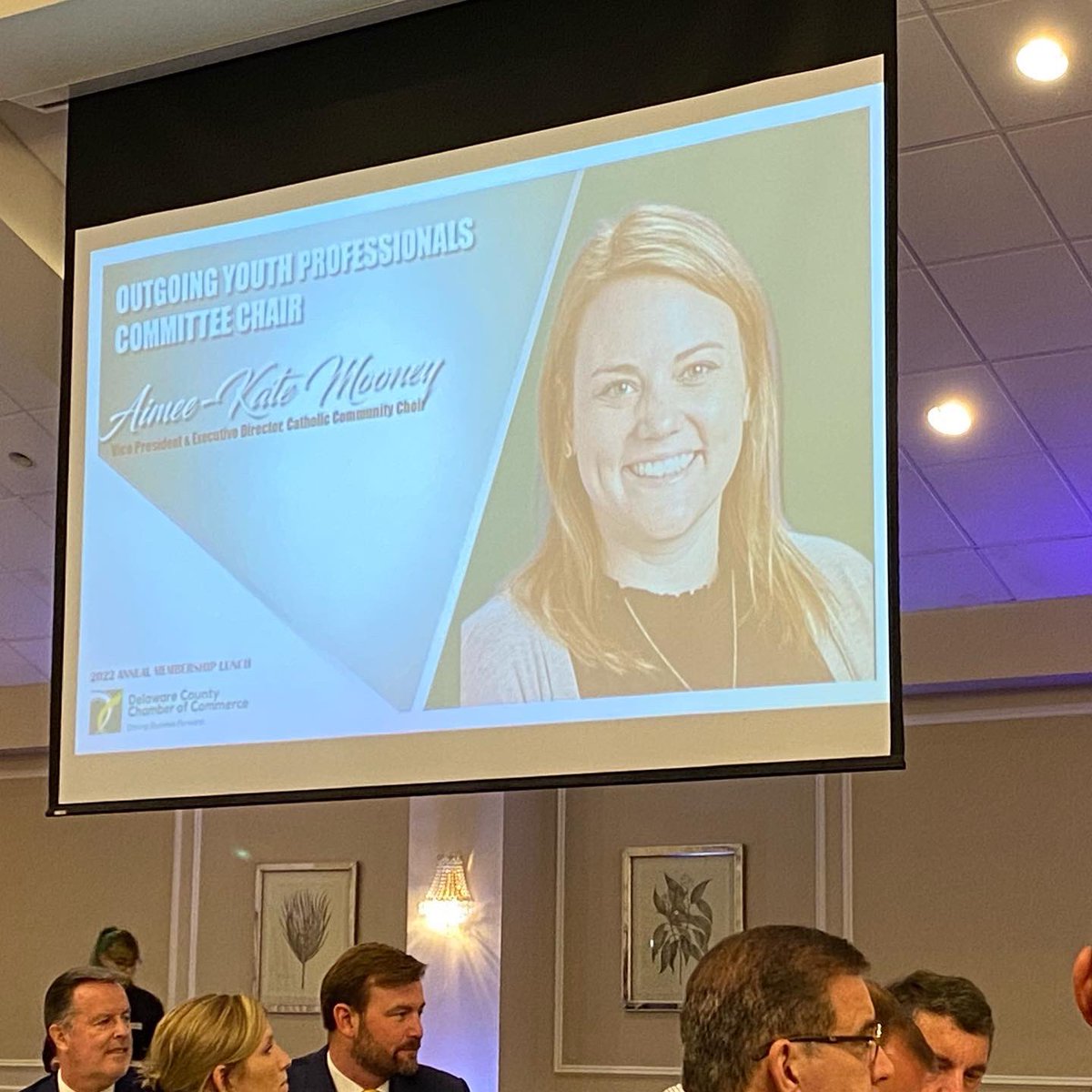 cccshines's tweet photo. Congratulations to Mrs. Aimee-Kate Mooney for her continued contributions to the Delaware County Chamber of Commerce as Outgoing Chair of the Young Professionals Committee! @DelcoChamber https://t.co/ZPafI1sjeQ