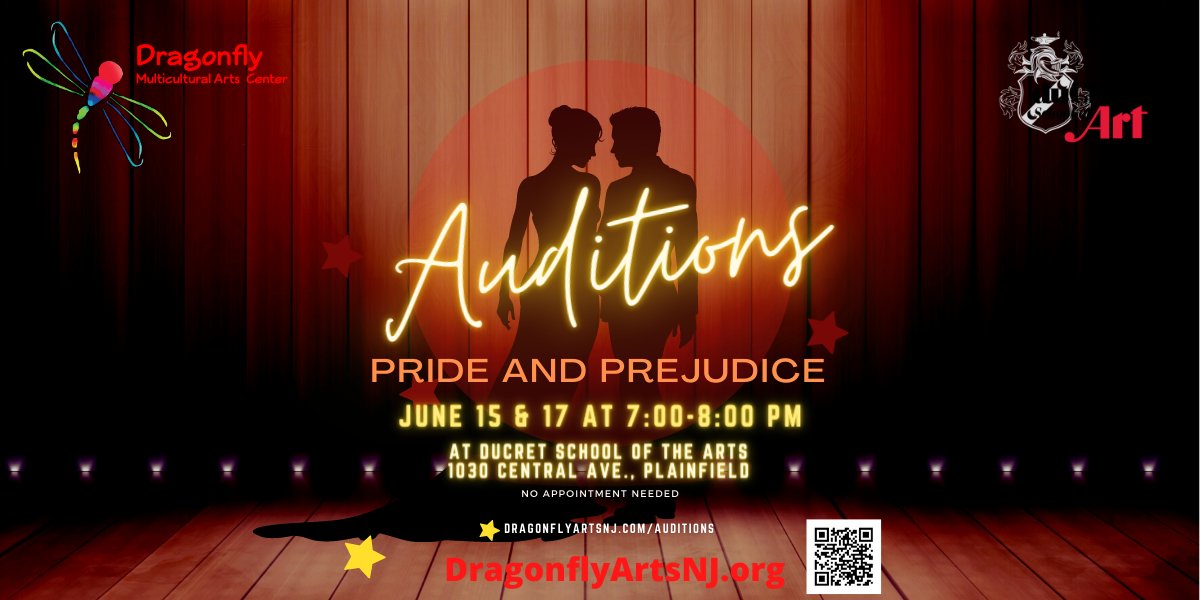 Cathlamo's tweet photo. Come audition tonight or Friday night for "Pride and Prejudice" by Jane Austen, adapted by Kate Hamill. At duCret School of Art, 1030 Central Ave., Plainfield, NJ, 7:00. No appointment necessary. Sides and character information can be found here: https://t.co/vWMUfkHyJy. https://t.co/bgIA760odI