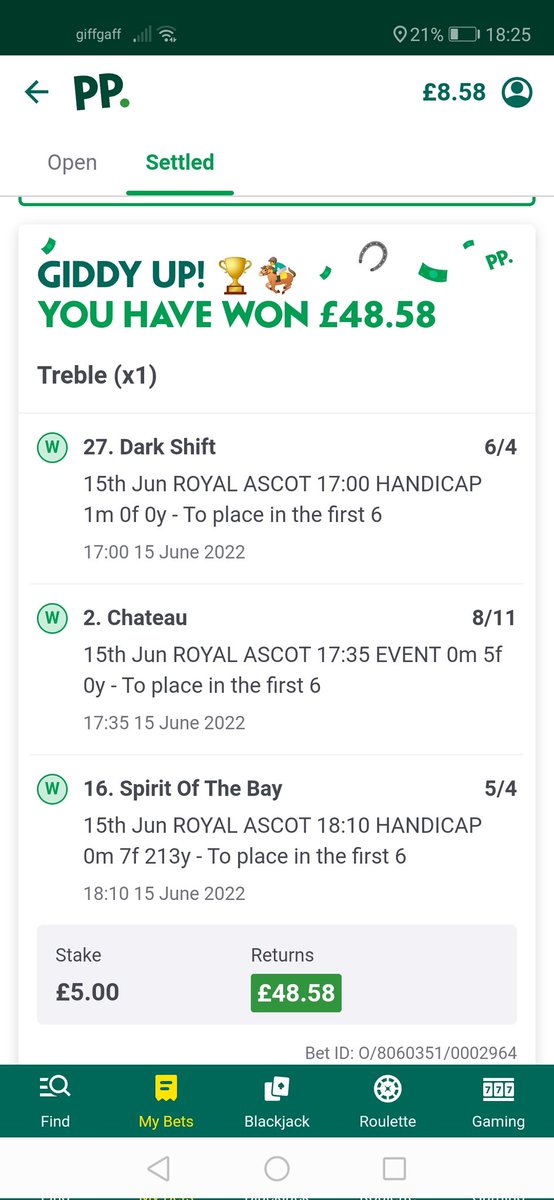 ChefJDugan's tweet photo. @AndyRobsonTips glad I backed the rest of the horse. Thanks for the tip man. Also to everybody that moans, they are free tips guys. Nobody told you to do. https://t.co/MivffXFP30