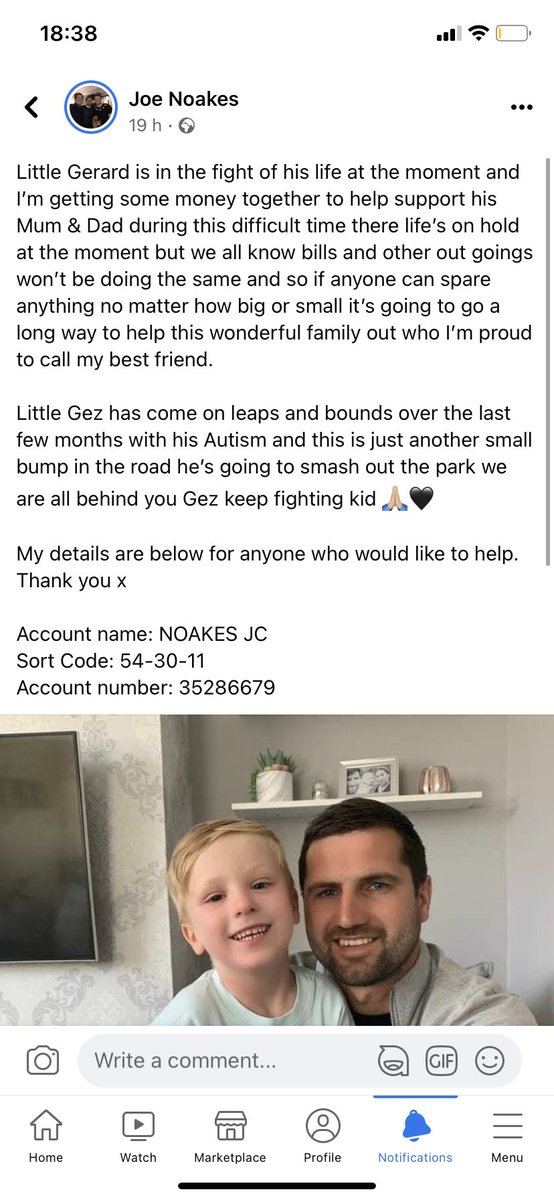 NoeJoakes's tweet image. Please have a read and help in anyway you can … Sending my love to The Ramsey’s , and most of all Gerard keep fighting son we are all behind you 🖤🙏🏼👊🏻 xx