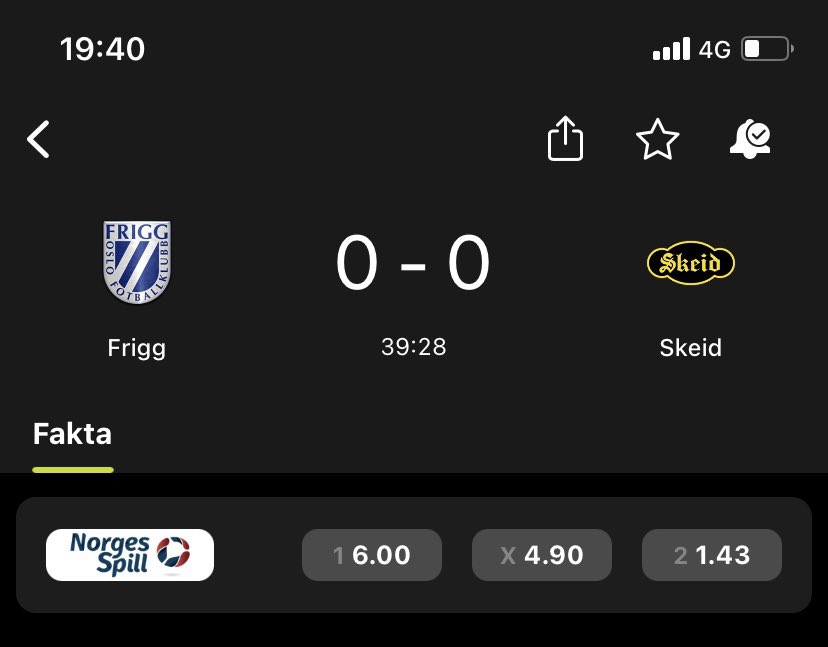 vetlemaxbetting's tweet photo. Satte penger på Skeid. Ligger dårlig an til pause. @GardHolme få kontroll på kara. https://t.co/Lk958lNqLb