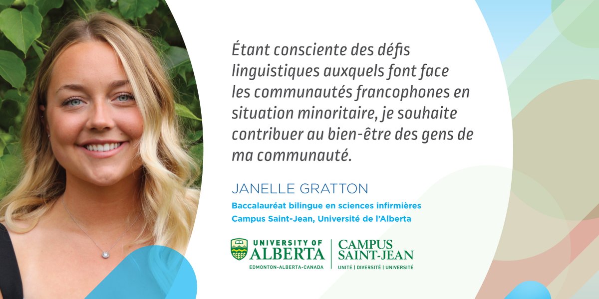 [Prix du CNFS 2022🎊] Félicitations à la lauréate Janelle Gratton, étudiante en sciences infirmières au @UAlberta_CSJ! 👏