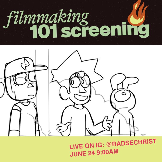 More updates on which films will be screened at which times but the live stream screening starts 9am pst on my IG live so much great work from students. So many shows I want to see get fully animated!!!! 