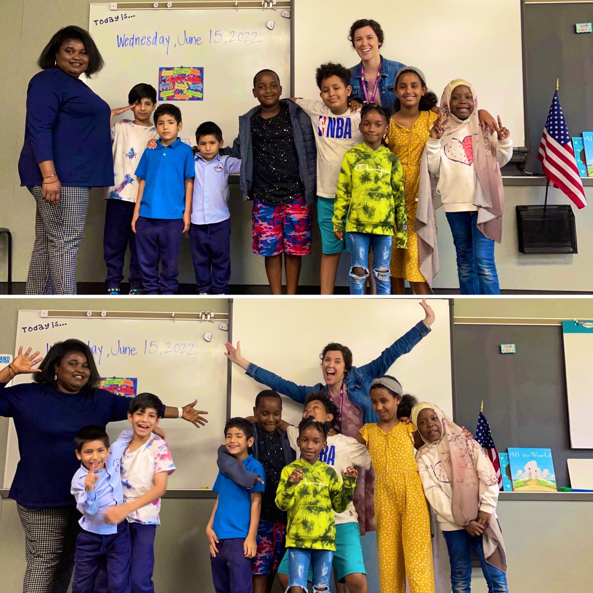 MrsMastenWLE's tweet photo. I cannot say enough of how much I enjoyed teaching this AMAZING group of multilingual and multicultural learners. Today we channeled our inner artist, shared about our home languages, and had a fabulous time! 👩🏾‍🎨🫶🏿🌍 #wearewayne #summerschool #blackisbeautiful @Adebimp25657753 https://t.co/TMN3EFTvKj