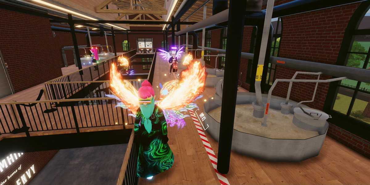 JsCoincollector's tweet photo. Welcome to the #Metaverse! Thanks for letting us tour the #MetaDistillery 📸😯🤔📸 The place is awesome! 🤯 Now I know how one of my favourite drinks are made 😁 Cheers!
@Angels_Envy #ANGELSENVYMetaDistillery #NationalBourbonDay #Decentraland #Wearables https://t.co/i2ZBj2Xk03