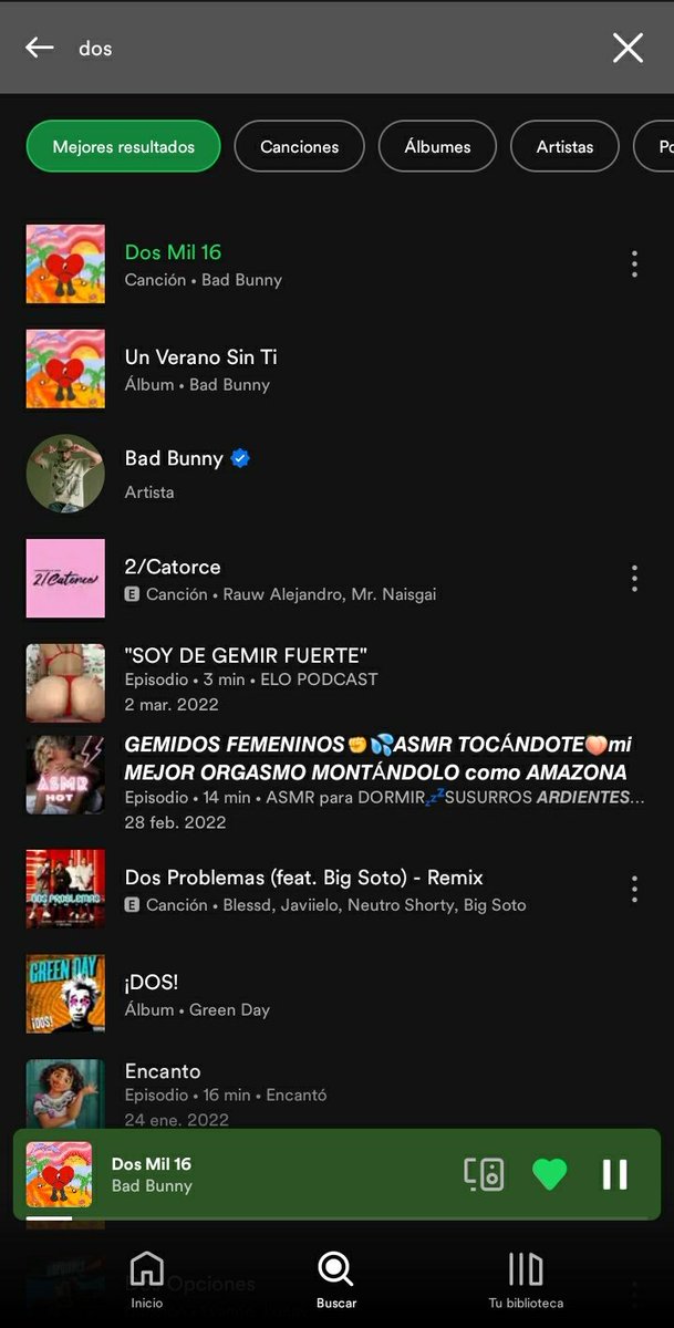 quería escuchar bad bunny nada más