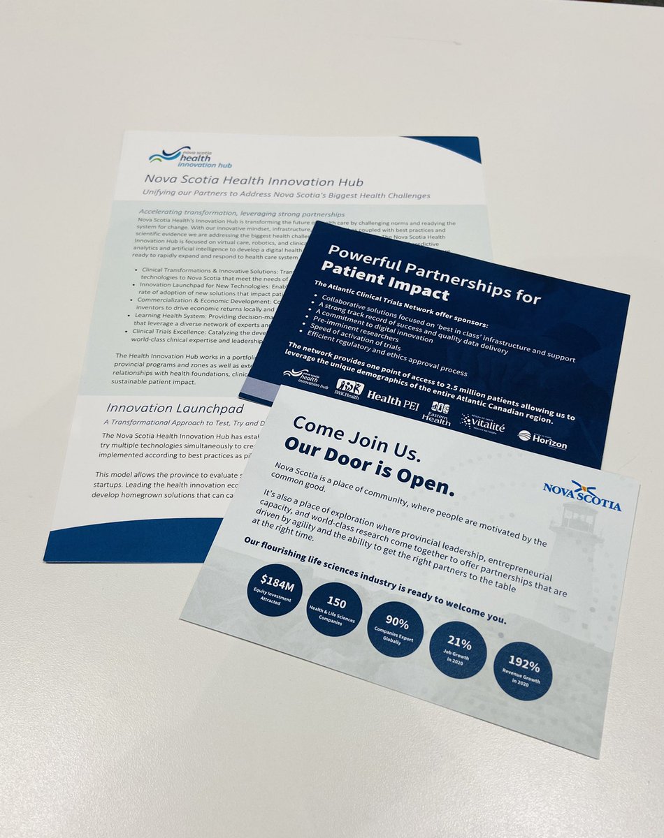 MJPalmeter's tweet photo. Today is full of partnering meetings!
Startups, large multinational companies, ecosystem partners, governments, and innovative academics alike all want to learn more about what we are doing at the @NSHealthHub!

#BIO2022 is full of opportunities!

#innovation #collaboration https://t.co/hoGzFQ7oGF