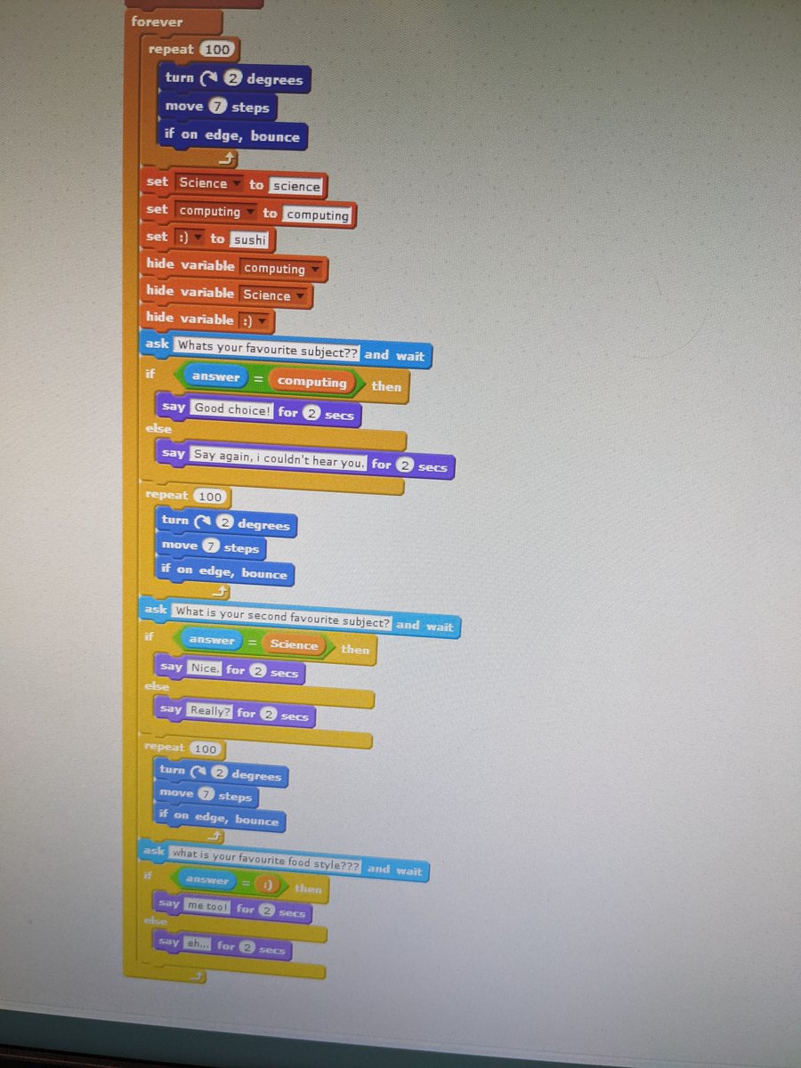 KingsCreativEly's tweet photo. Year 6 has been using #Scratch to practise their use of variables when coding. #KEJComputing https://t.co/vo0bdU9lk2