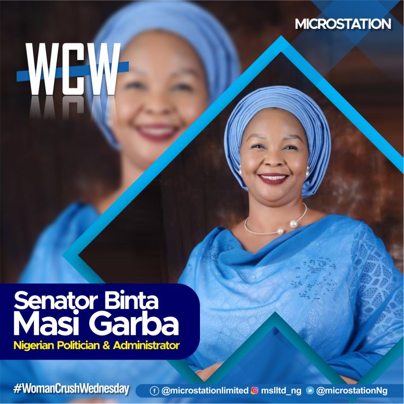 MicrostationNg's tweet photo. Let's Celebrate Our Women Making Us Proud #WCW

Binta Masi Garba (born 17 April 1967) is a Nigerian politician, businesswoman and administrator, serving as the Senator of Adamawa North Senatorial District of Adamawa State since 2015. She served as Chairperson, 

Thread! https://t.co/C783gCco7R