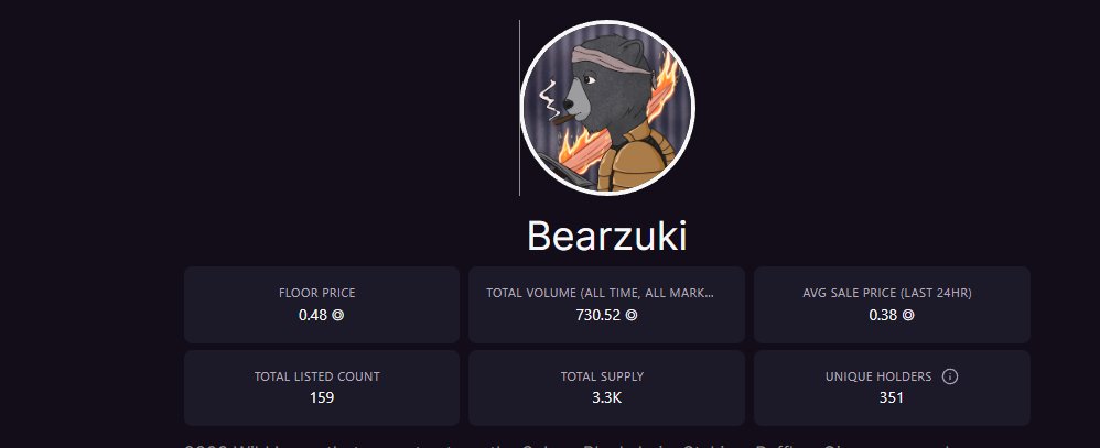 IncKicked's tweet photo. @trippyworldlabs minted for 3.5 and FP is 0.5. @BearzukiNFT minted for 0.035 and FP is 0.5. The difference is the community. We are building something special. Don't miss out on @BearzukiNFT 🚀🚀🚀🚀🚀🚀 https://t.co/wMJE7xjQcp