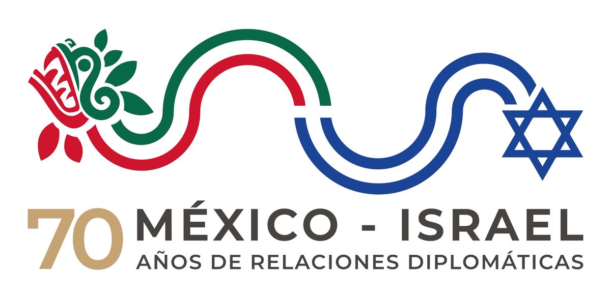 IsraelinMexico's tweet photo. #México e #Israel celebrarán este próximo 1° de julio 70 años de relaciones diplomáticas. Al respecto, y con mucha alegría, presentamos el #logo oficial y conmemorativo de este gran evento, el cual incluirá una vasta agenda de actividades relevantes🇲🇽-🇮🇱
🔗https://t.co/MPuc5AKlj9 https://t.co/LgqNclbzuI