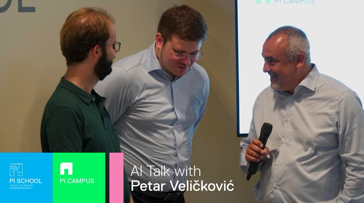 picampusschool's tweet photo. It was a pleasure hearing @PetarV_93 tonight and talking with everyone who came to @PiCampusRome to join this #AItalk. Special thanks to @s_scardapane from @SapienzaRoma.
Looking forward to our next event! #pinetworking https://t.co/4QYBRpbfPd
