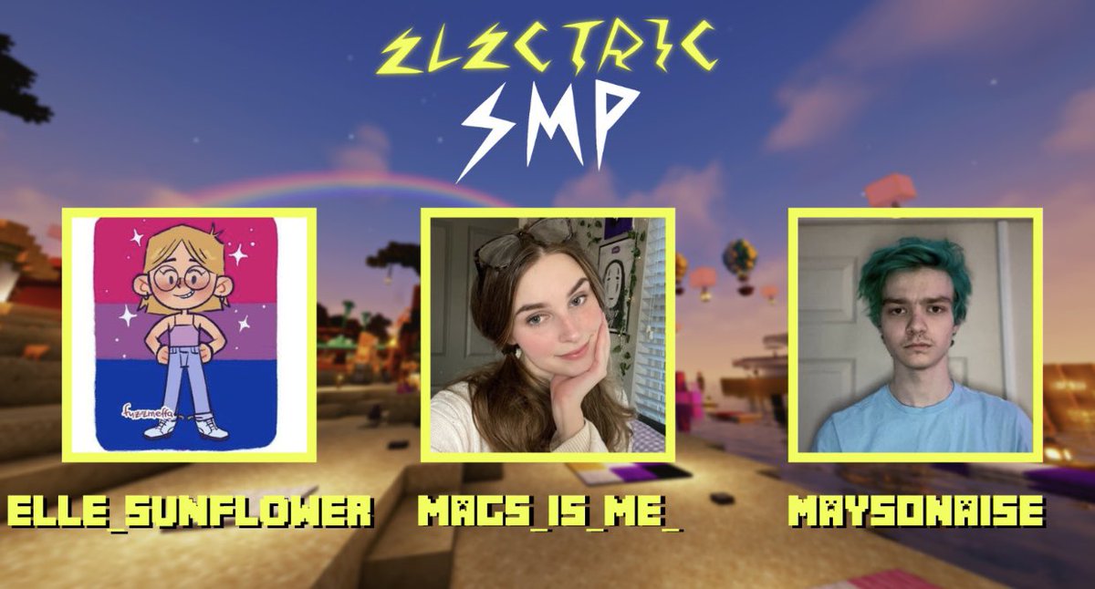 RealElectricSMP's tweet photo. Thank you @Elle_Sunflower1, @mags_is_me_ and @maysonaise711 !! https://t.co/oe2xcQwdKf