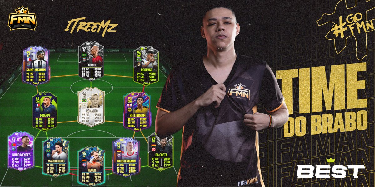 TeamFmn's tweet photo. 🗣️Hoje tem FMN no @oficialBESTbr! As escalações dos nossos brabos já estão prontas, o que acham?

As 19hs em https://t.co/u0ZkCljZf7

#oficialBESTbr
#fifamania
#TeamFMN https://t.co/wqs8Bm0uSm
