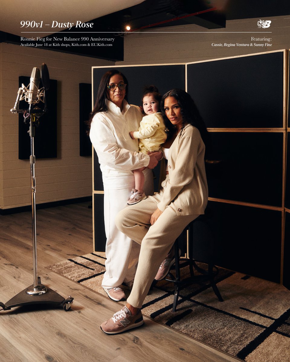 Cassie, Regina Ventura &amp; Sunny Cinco Fine for the New Balance 990v1 “Dusty Rose”.

kith.com/blogs/kith/ron…