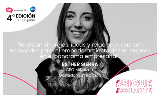 womenalia's tweet photo. ¿Qué supone para una emprendedora las becas #SigueAdelante de @PG_Espana  y Womenalia?
Esther Sierra, CEO de @mi_kaizen  y ganadora de la 3ª edición, nos lo cuenta en esta entrevista ➡ https://t.co/6NqX7lC3mC https://t.co/EC7FiejOfJ