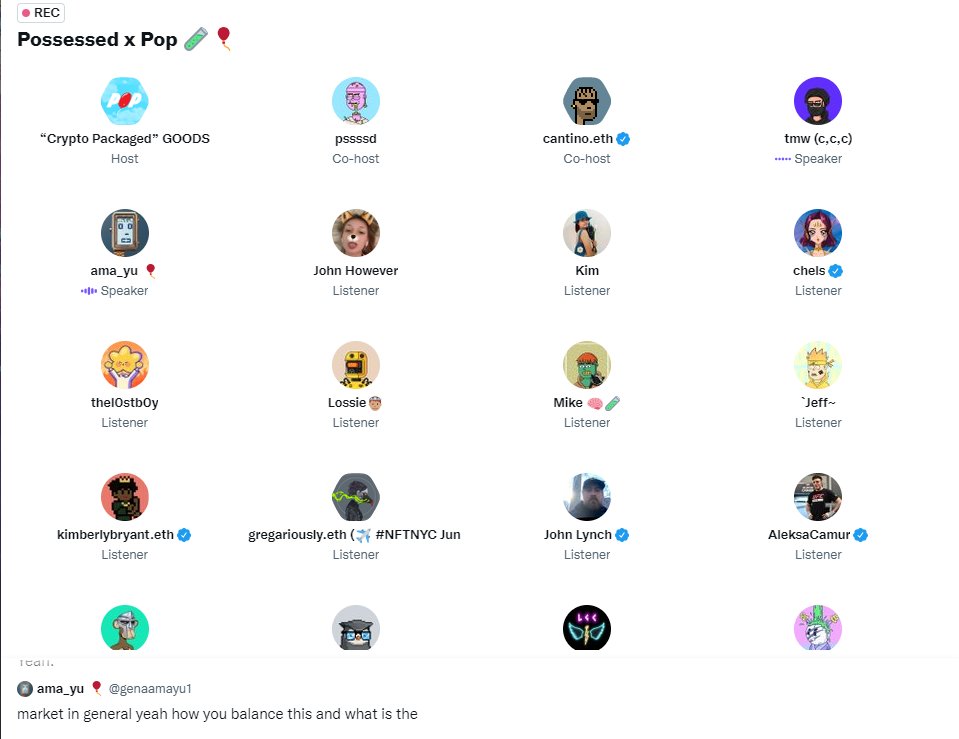 Thank you for holding such events, it is really very interesting and useful♥️
<a href="/tmw_buidls/">tmw</a> <a href="/ThePossessedNFT/">pssssd</a> <a href="/chelsea/">chels</a> <a href="/_thel0stb0y_/">thel0stb0y</a>