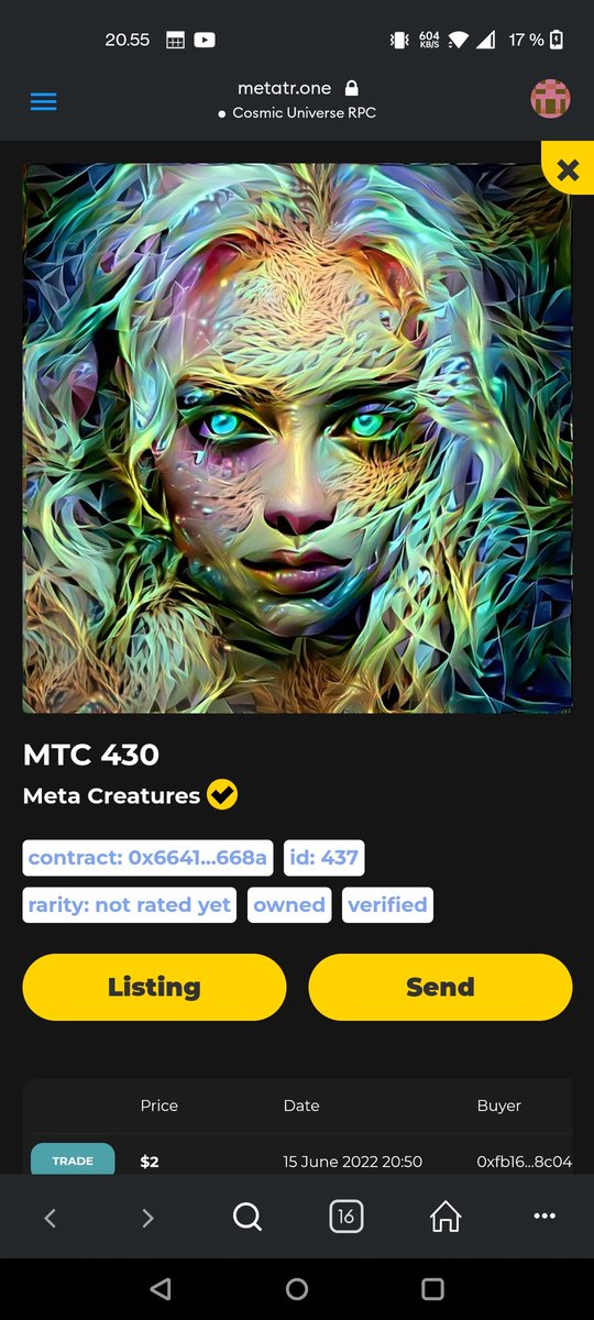 Newest addition to my collection 🤯🔥
<a href="/62NFT/">MTC·ʲᵖᵉᵍ (Meta Creatures NFT) 🧟‍♀️ 💙</a> 🙏🏼