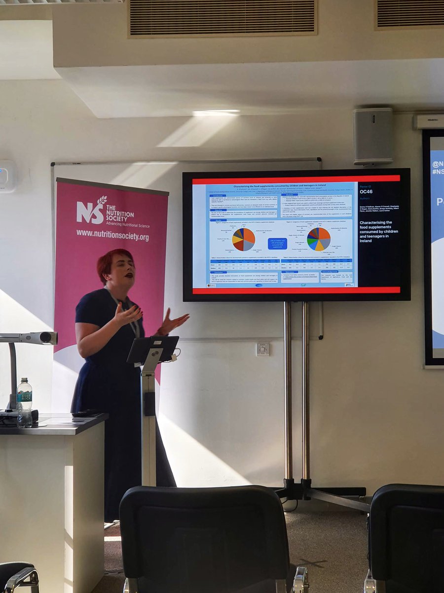 IUNAIreland's tweet photo. Dr Emma O’Sullivan was up next and presented on supplements consumed in kids and teenagers in Ireland #NSIrish22 @BioSci_MTU @NutRI_MTU https://t.co/I4xHFjuli6