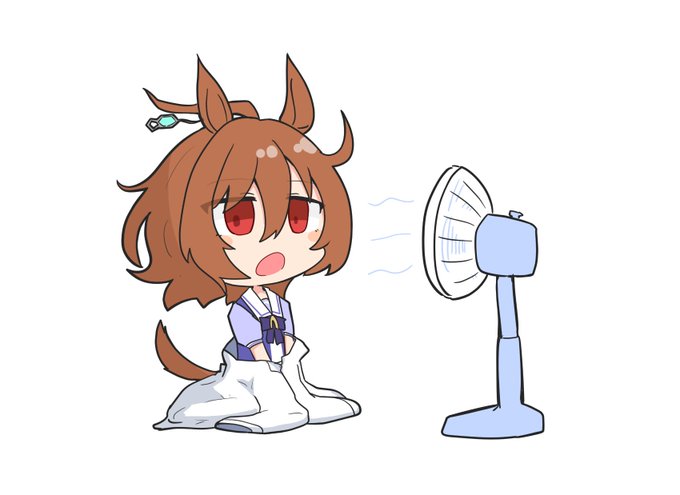 「brown hair electric fan」 illustration images(Latest)
