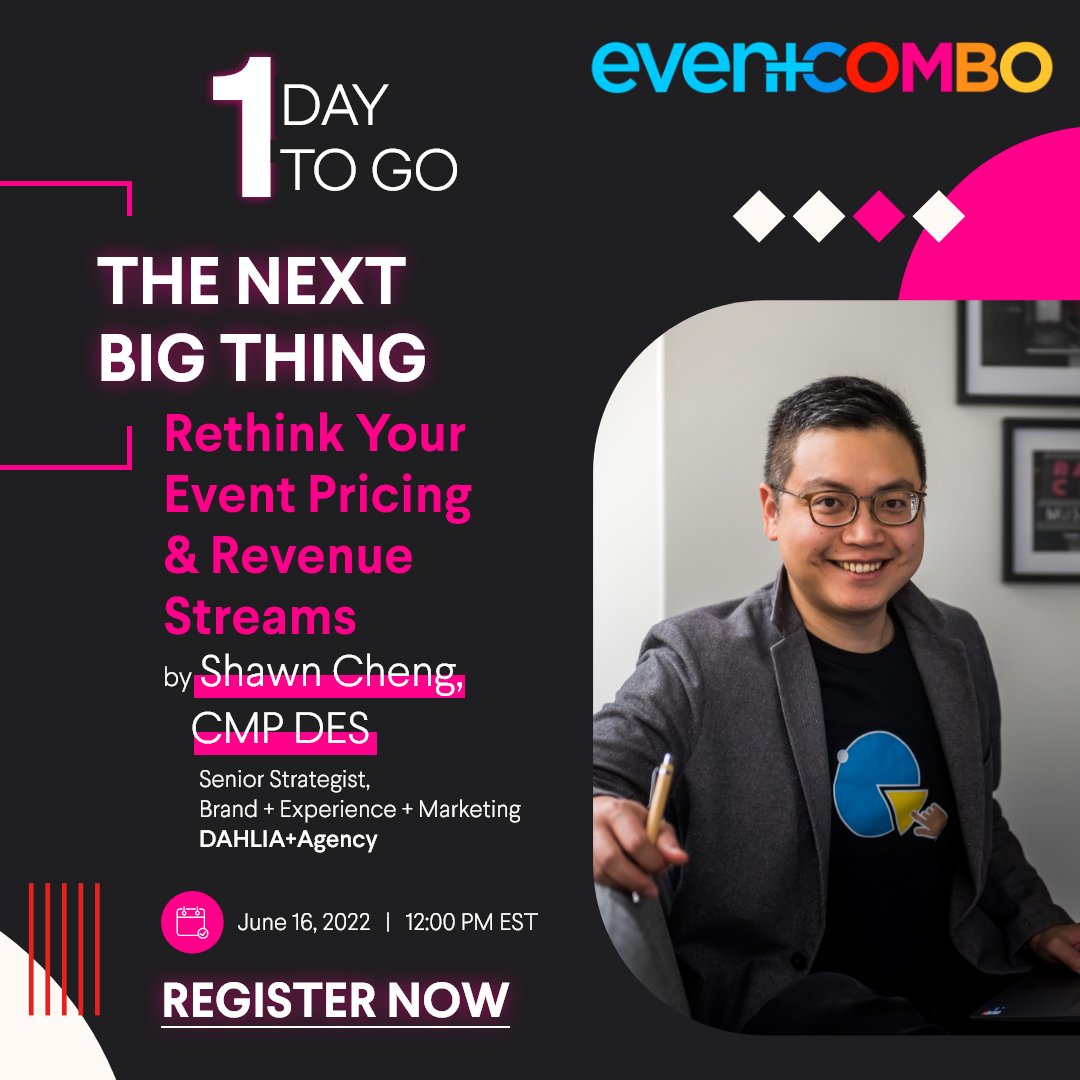 Eventcombo's tweet photo. Last chance to book your spot for this exciting webinar! Our expert speaker @ShawnCEvent, will walk you through important tips on how event pricing strategies &amp; revenue streams can accelerate ROI &amp; maximize profits.  

Register at https://t.co/mXRQNaToK4

#eventcombo #webinar https://t.co/MS10Tgz4pw