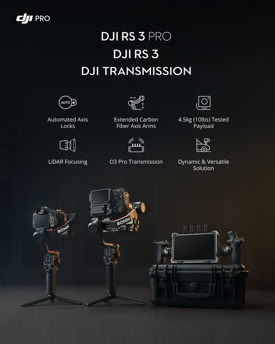 DJI RS 3 and RS 3 Pro Gimbals Announced - Same Payload, New Features, LiDAR  Focusing