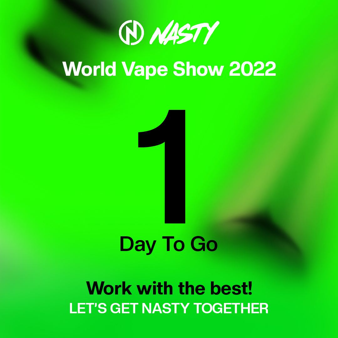 NASTY LIVE IN DUBAI! 

Let’s get NASTY together 😈

Join us at the #worldvapeshow on 16 - 18 June 2022 at the Dubai World Trade Centre.

Find us at Booth 5070 for the NASTY good stuff. 😉