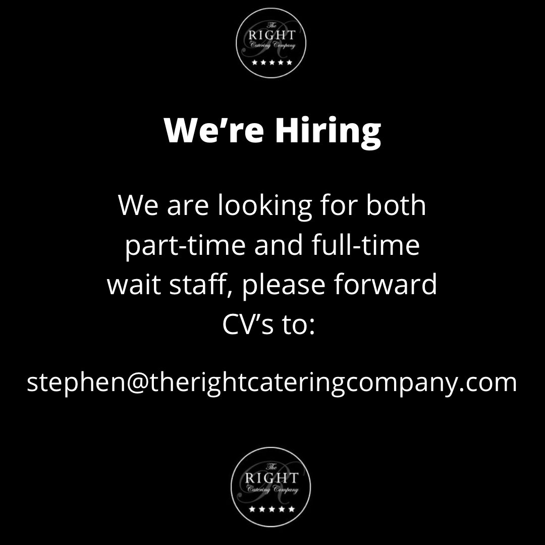 RightCateringCo's tweet photo. Come work with us, we are a cutting edge catering company at the top of our field. https://t.co/6AGZvFRevr