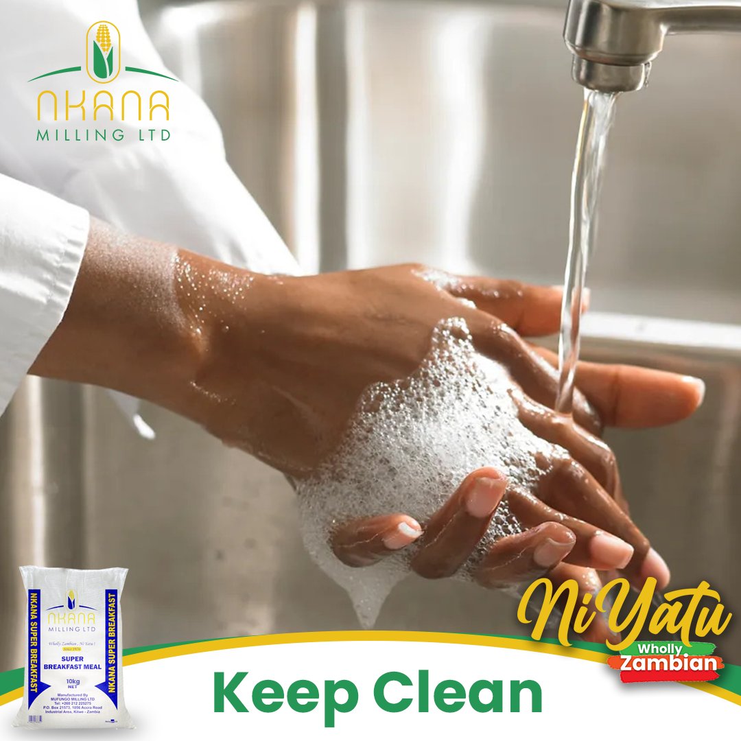 NkanaMilling's tweet image. KEEP YOUR HANDS CLEAN 🧼🙏🏽

Keeping your hands germ-free is very essential in the kitchen. It’s easy for germs to be transferred from food stuffs to your hands, so you need to make sure to wash your hands throughout food preparation.
#NiYatu #WhollyZambian