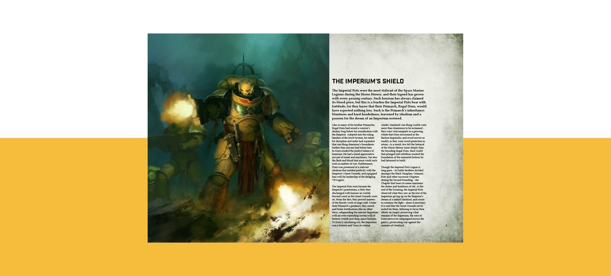 dc4graphics's tweet image. A small project to redesign the first few pages of a Imperial Fist Codex made by games workshop.

#warhammer40k #Typography #codex