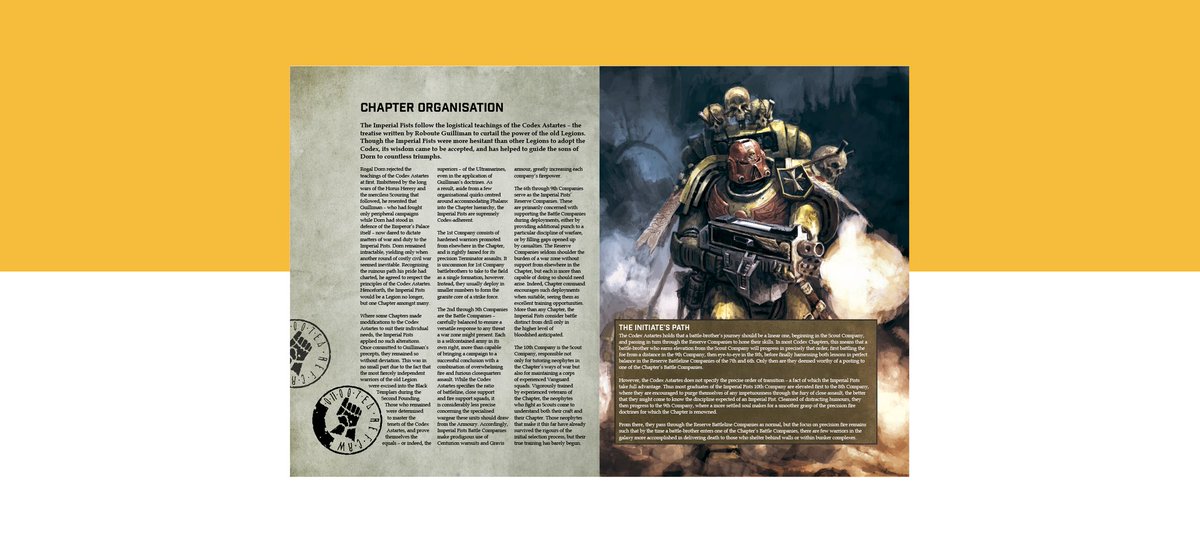 dc4graphics's tweet image. A small project to redesign the first few pages of a Imperial Fist Codex made by games workshop.

#warhammer40k #Typography #codex