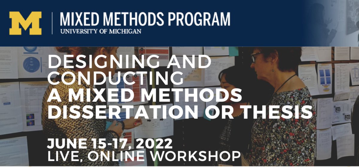 We are just about an hour away from kicking off our Designing &amp; Conducting a Mixed Methods Dissertation or Thesis Workshop, facilitated by Drs. <a href="/melissa_dej/">Melissa DeJonckheere</a>, <a href="/PHPaulChand/">P. Sribhen Chandanabhumma</a>, and @tylergjames_ !

Stay tuned for more updates! #M3RSPwksh #mixedmethods