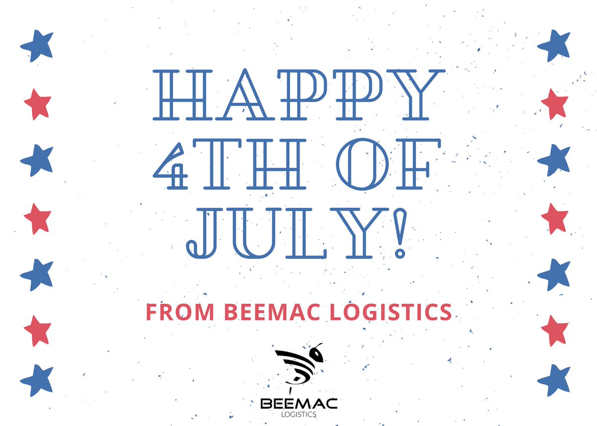 beemaclogistics's tweet photo. Happy 4th of July!! 🎇🇺🇸🎆
#4thOfJuly https://t.co/2tehRDRAYC