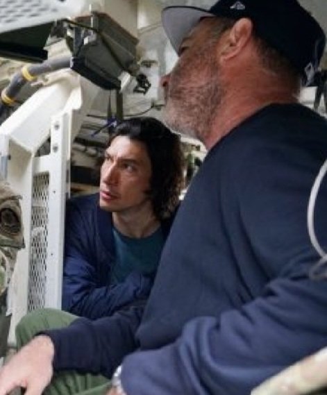 CreativLicense_'s tweet photo. #AdamDriver and Liev Schreiber on an #AITAF tour of MK Air Base in Romania. Cr: Romania Giles Clarke https://t.co/cj42Zrs4vr